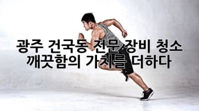 광주 건국동 전문 장비 청소: 깨끗함의 가치를 더하다